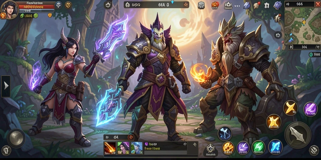 Tangkapan layar gameplay 66K menampilkan aksi seru dalam pertarungan ARPG.