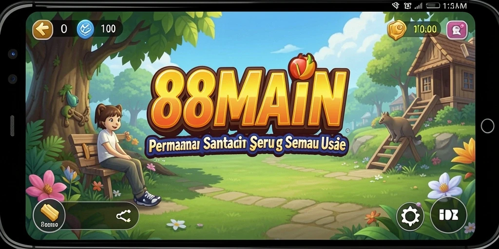 Tampilan gameplay menarik di dalam 88MAIN yang penuh warna.