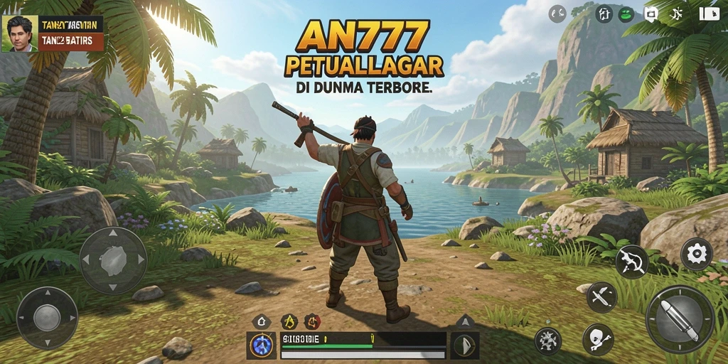 Screenshot AN777 menampilkan aksi seru saat menjelajahi dunia terbuka.