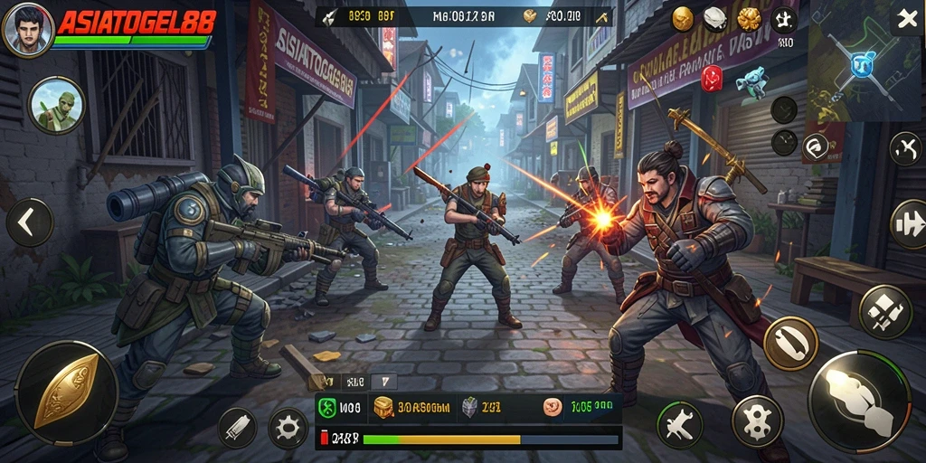 Tampilan menarik gameplay ASIATOGEL88 dengan aksi taktis yang mendebarkan.