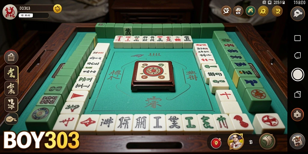 Screenshot BOY303 menampilkan gameplay Mahjong yang seru dan penuh warna.