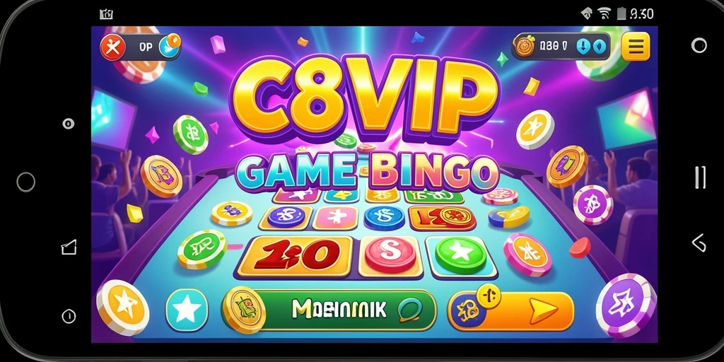 Screenshot utama C8VIP menampilkan gameplay seru Bingo yang interaktif.