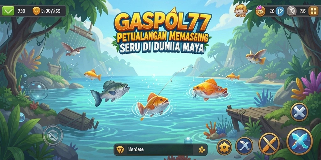 Screenshot menunjukkan aksi memancing yang seru di GASPOL77.