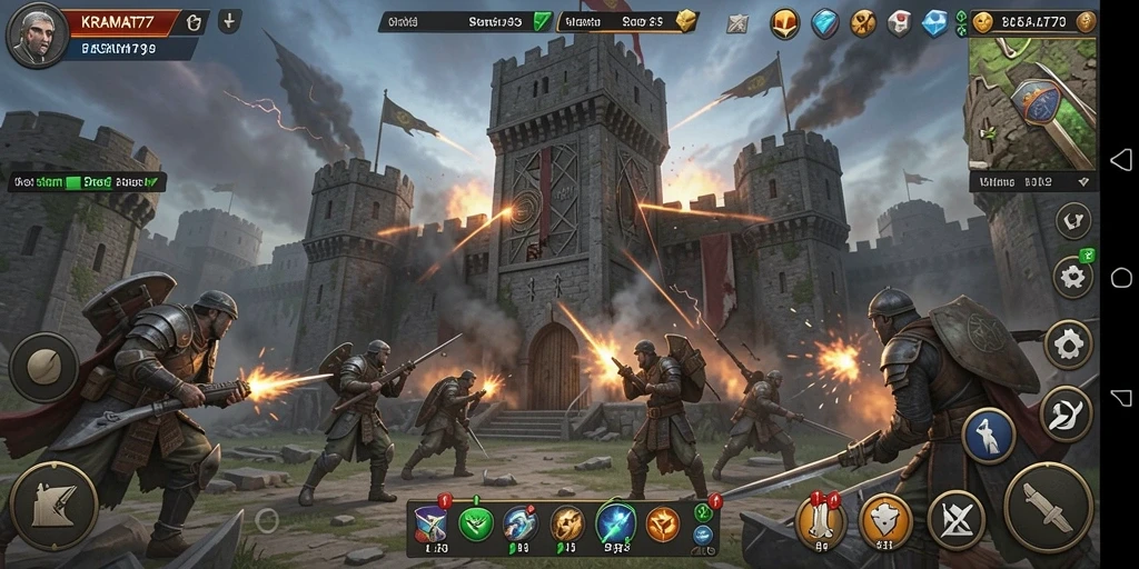 Screenshot KRAMAT77 menampilkan aksi seru dalam gameplay Tower Defense.