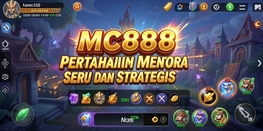 Tampilan gameplay menarik dalam MC888, dengan strategi menara yang kompleks.