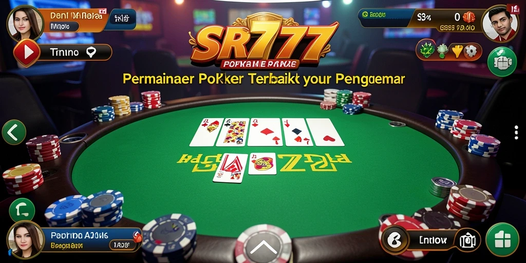 Tangkapan layar utama SR777 menampilkan aksi seru permainan Poker.