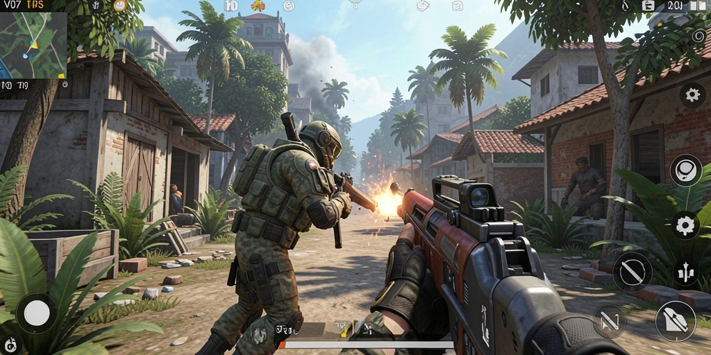 Tampilan menarik dari gameplay V07 yang mendebarkan.